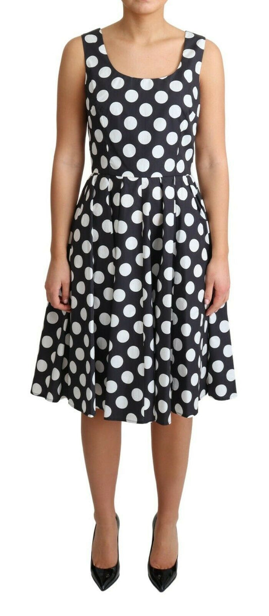 Dolce & Gabbana Polka Dot Sleeveless A-Line Dress