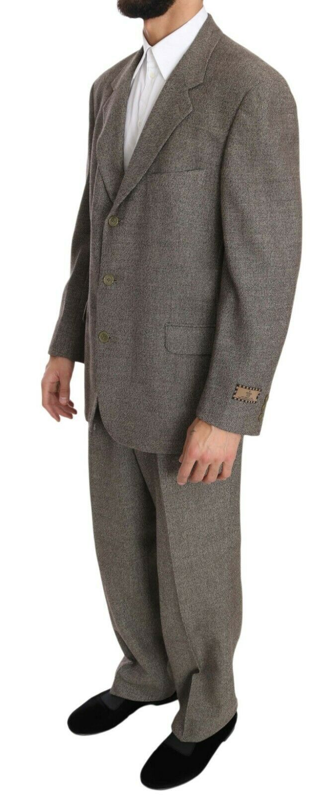 Fendi Elegant Light Brown Wool Men's Suit Fendi