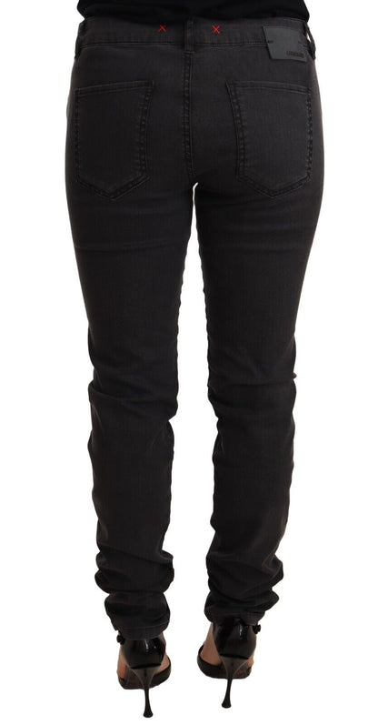 PINKO Chic Mid Waist Skinny Black Denim