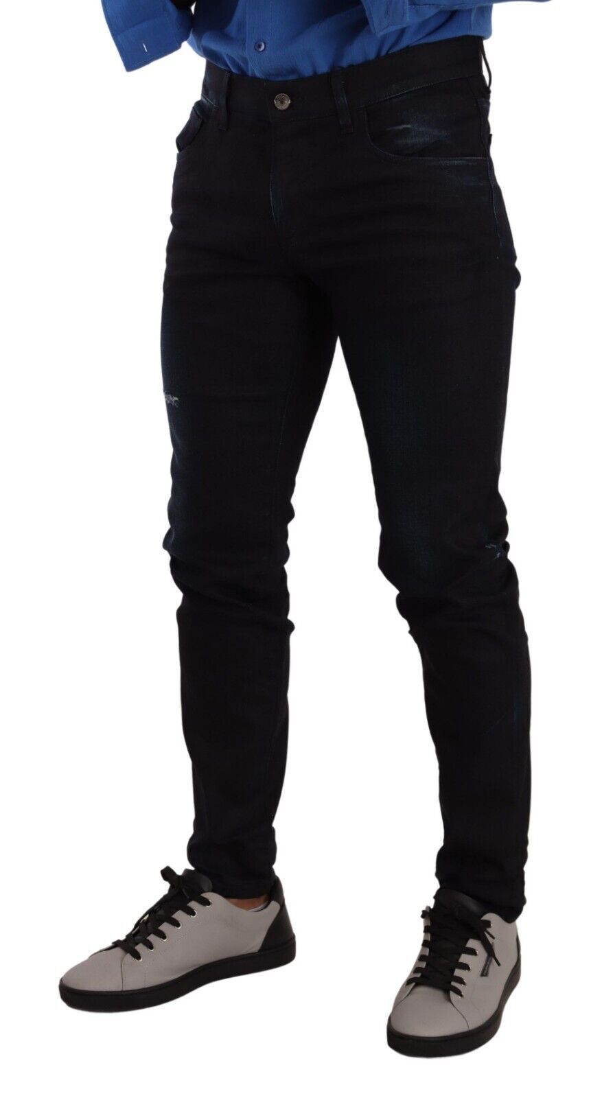 Dolce & Gabbana Elegant Slim Fit Skinny Jeans in Dark Blue