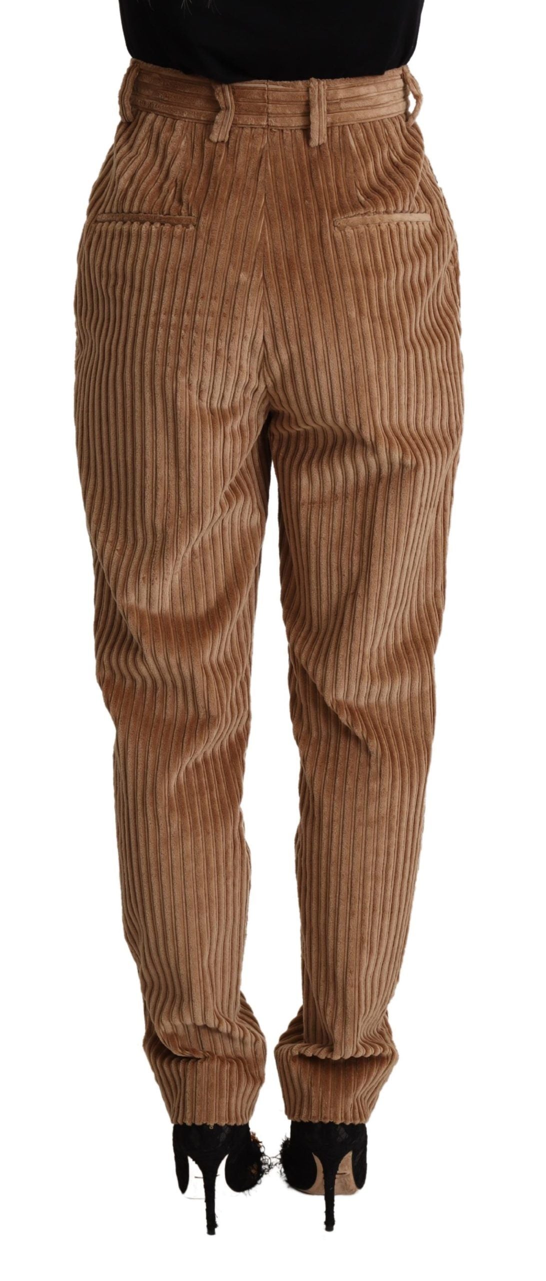 Dolce & Gabbana Elegant High-Waisted Tapered Corduroy Pants