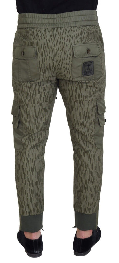 Dolce & Gabbana Elegant Green Cotton Blend Pants