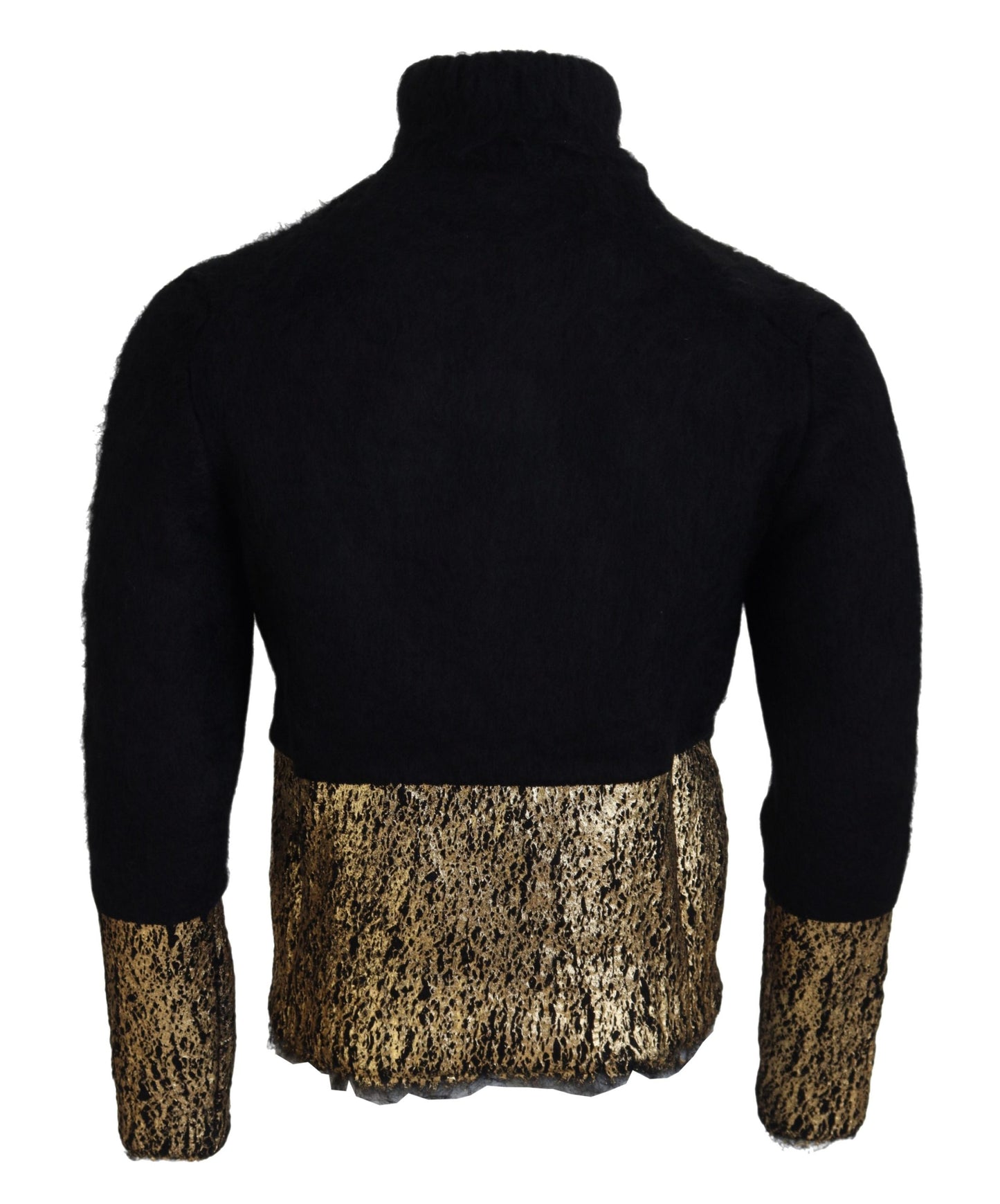 Dolce & Gabbana Stunning Black and Gold Crewneck Sweater