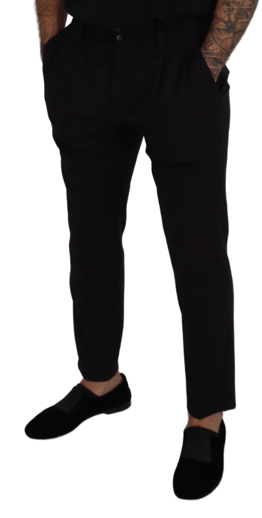 Dolce & Gabbana Elegant Black Virgin Wool Trousers