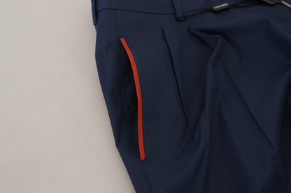 Dolce & Gabbana Elegant Blue Cotton Silk Pants