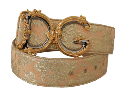 Dolce & Gabbana Elegant Leather Belt with Logo Buckle