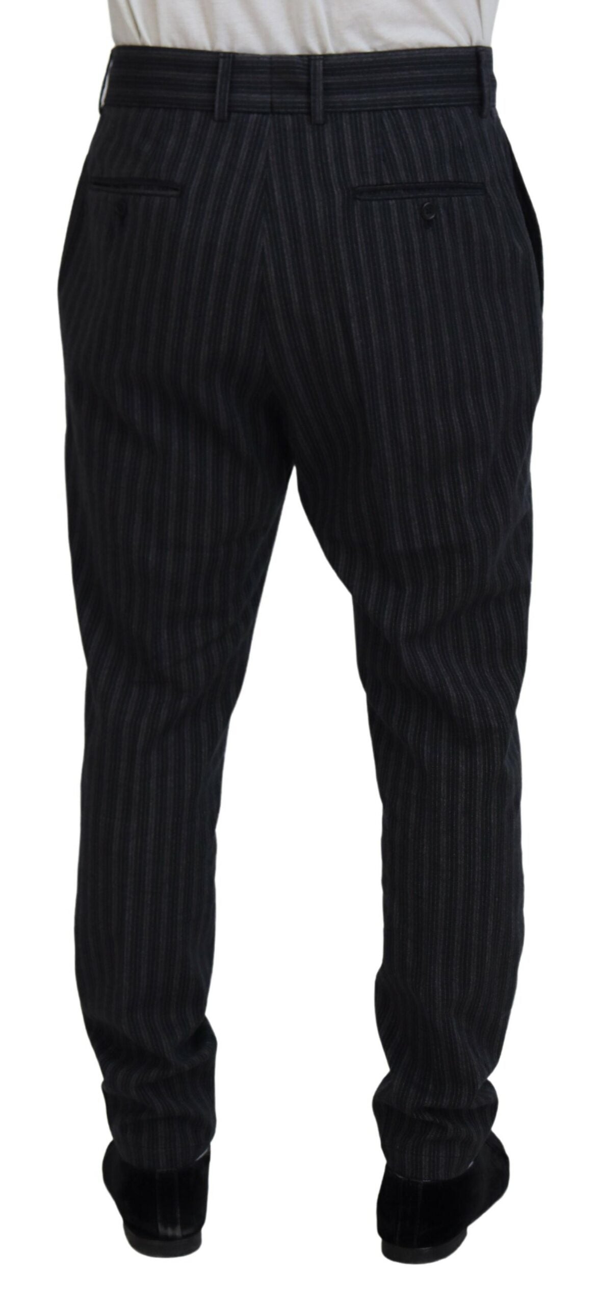 Dolce & Gabbana Elegant Striped Chino Dress Pants