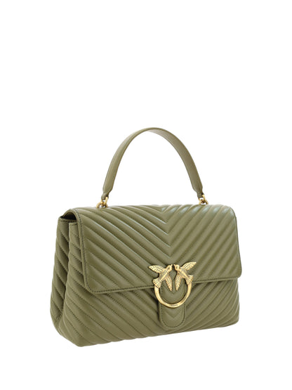 PINKO Emerald Elegance Calf Leather Handbag