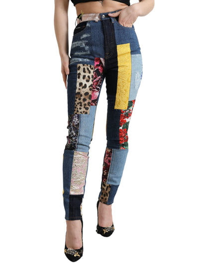 Dolce & Gabbana Vibrant Patchwork Skinny Jeans Dolce & Gabbana