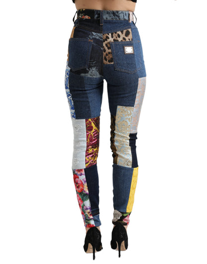 Dolce & Gabbana Vibrant Patchwork Skinny Jeans Dolce & Gabbana