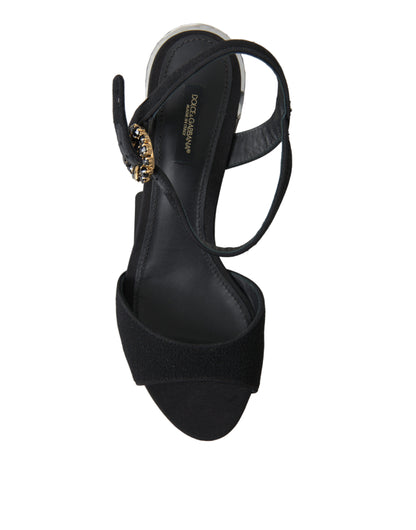 Dolce & Gabbana Elegant Ankle Strap Sandals with Mirror Heels