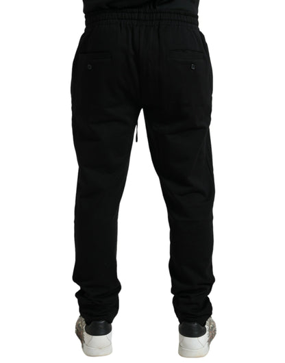 Dolce & Gabbana Elegant Black Cotton Jogger Pants