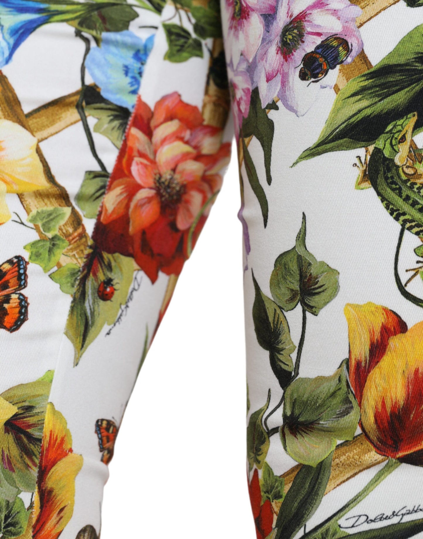 Dolce & Gabbana Floral High Waist Cropped Fashion Pants