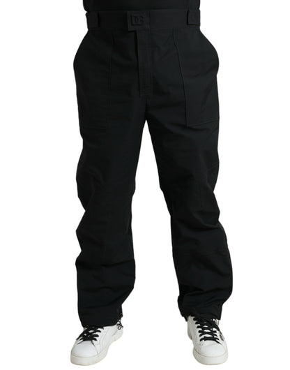 Dolce & Gabbana Elegant Casual Black Straight Pants