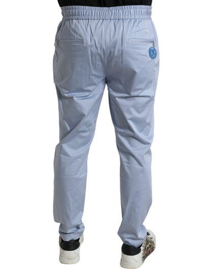 Dolce & Gabbana Elegant Light Blue Jogger Pants for Men