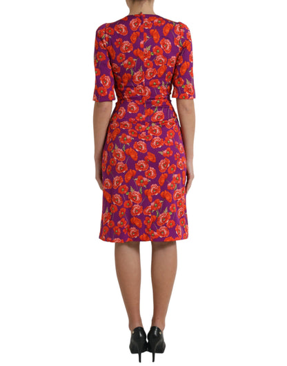 Dolce & Gabbana Vibrant Floral Silk Charmeuse Dress