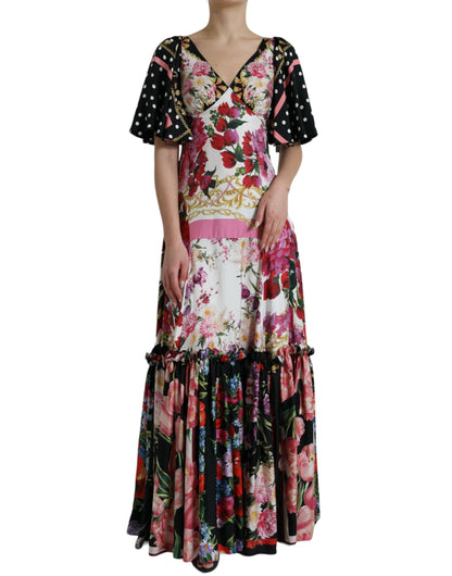 Dolce & Gabbana Elegant Floral Silk Maxi Dress