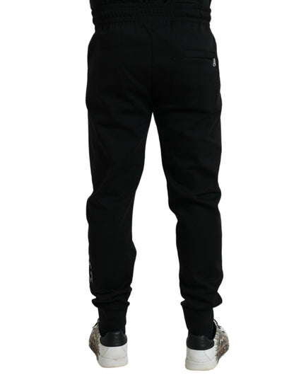 Dolce & Gabbana Elegant Black Jogger Pants - Cotton & Nylon Blend