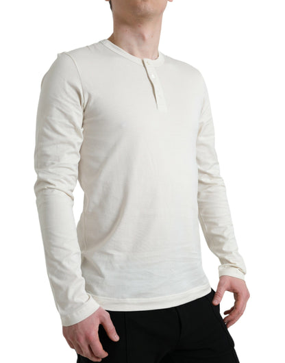 Dolce & Gabbana Elegant Off White Cotton Sweater