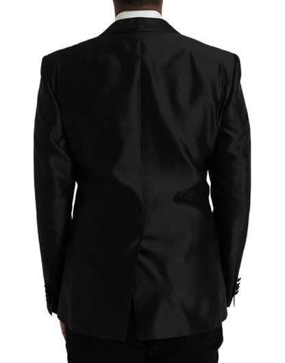 Dolce & Gabbana Black MARTINI Single Breasted Coat Blazer