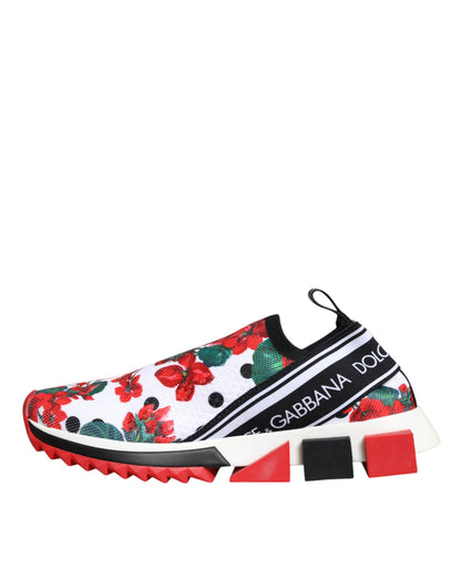 Dolce & Gabbana Multicolor Geranium Sorrento Sneakers Shoes