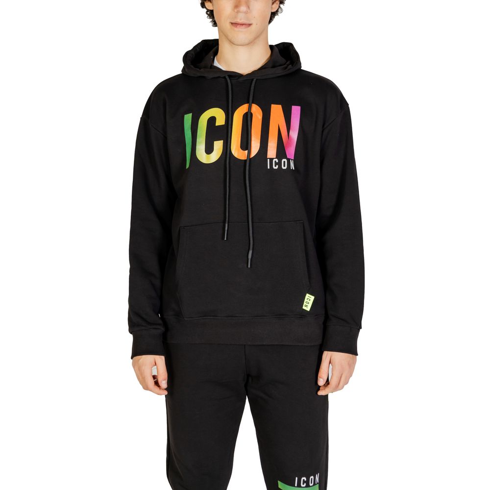 Icon Black Cotton Sweater