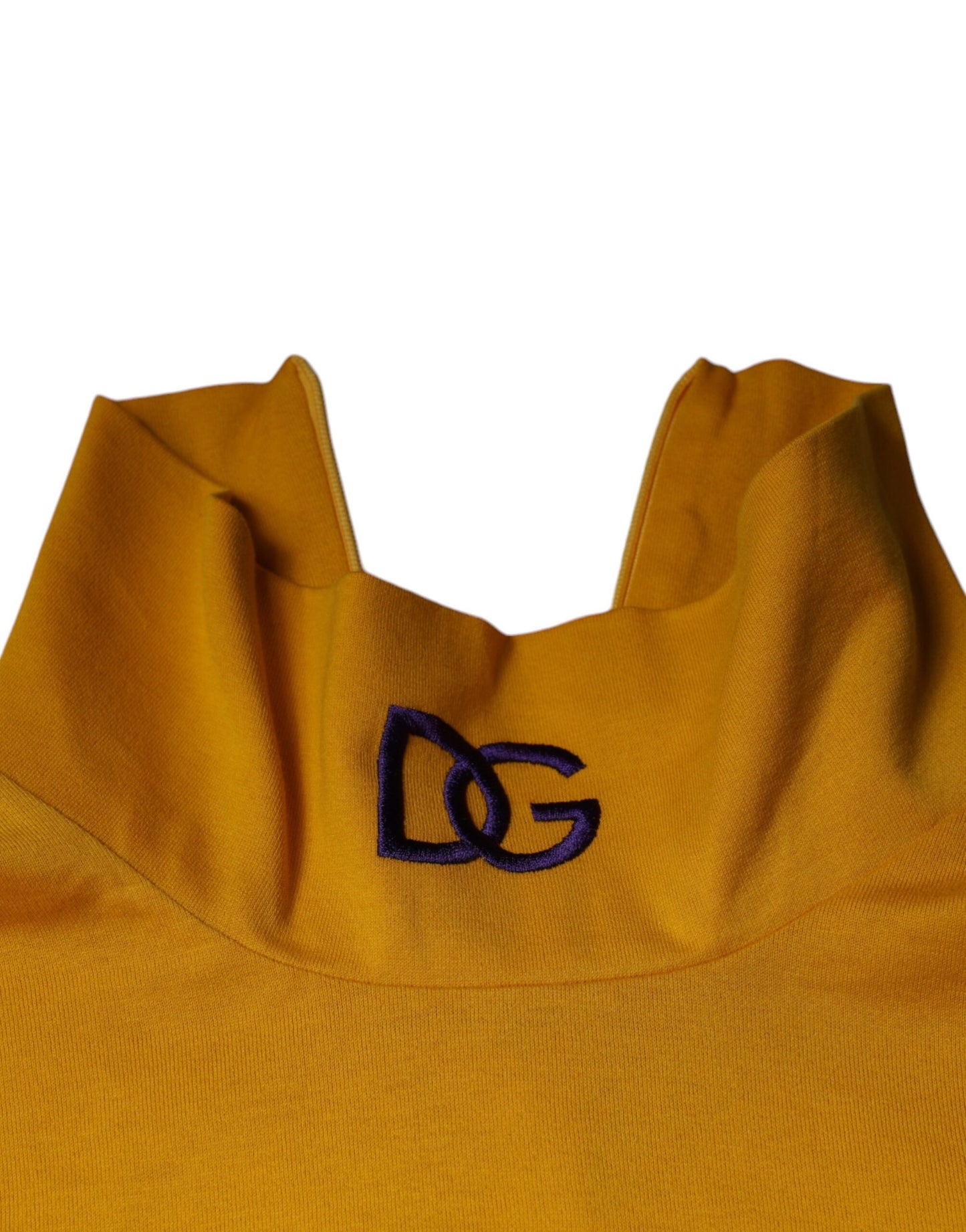 Dolce & Gabbana Yellow DG Long Sleeve Turtleneck Pullover Sweater