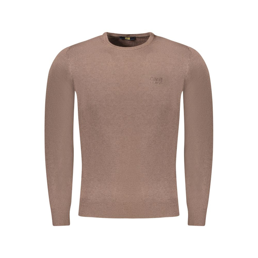 Cavalli Class Brown Polyester Sweater