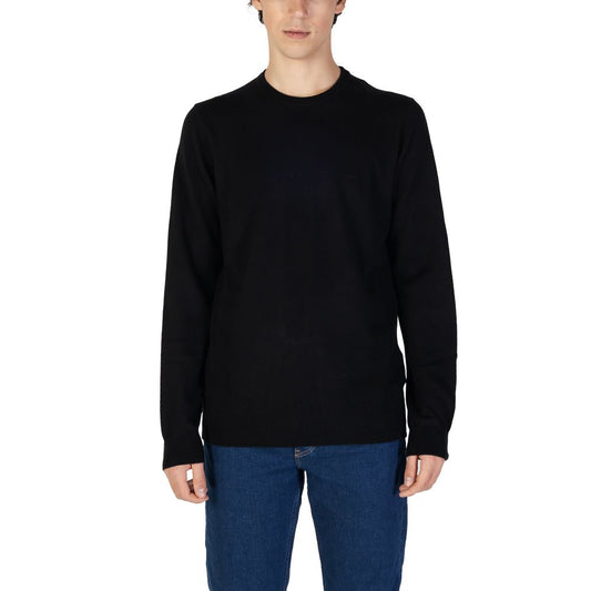 Gas Black Cotton Sweater