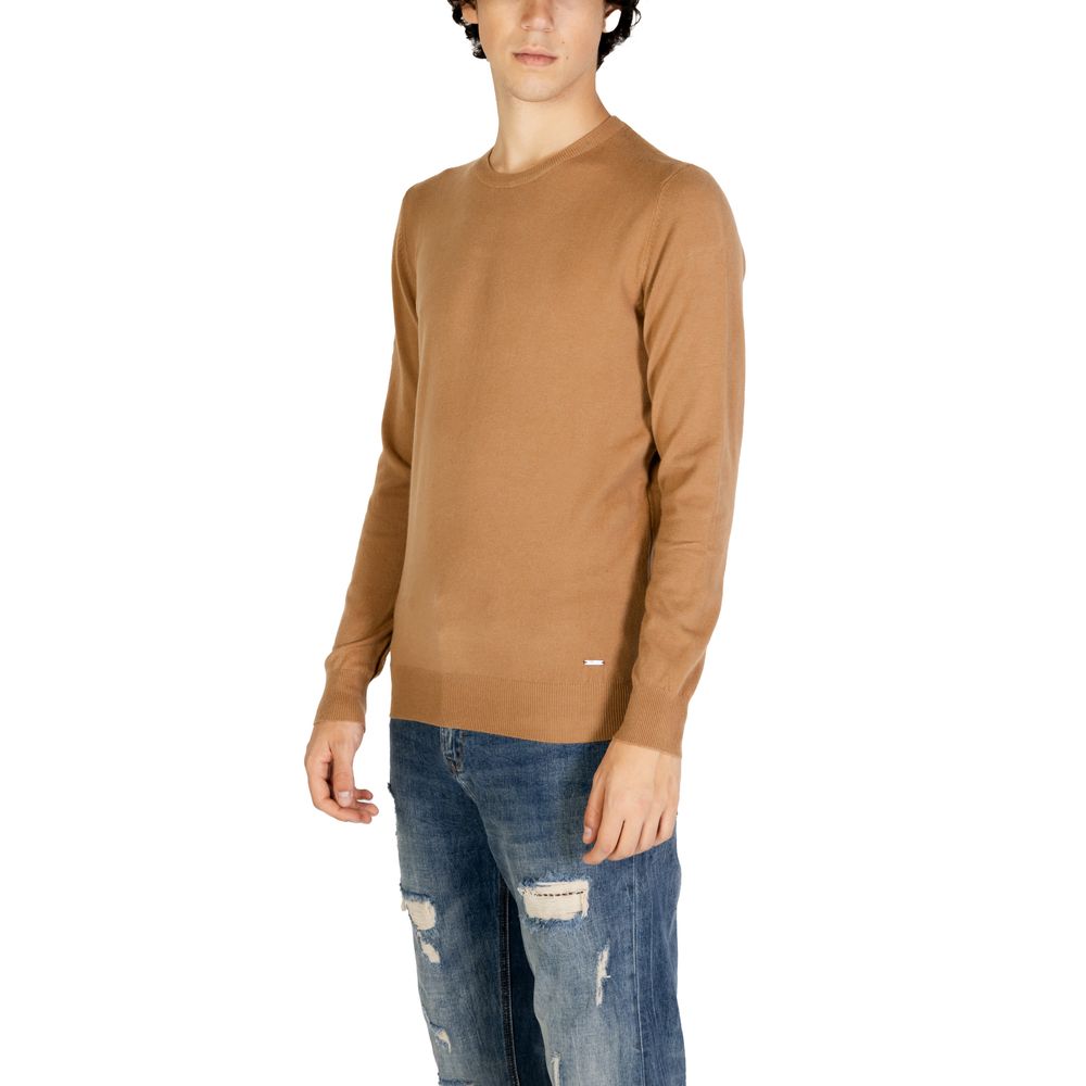 Gianni Lupo Brown Polyester Sweater