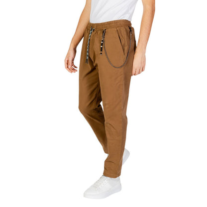 Gianni Lupo Brown Cotton Jeans & Pant