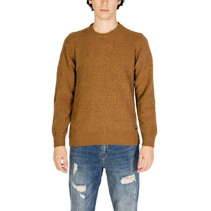 Gianni Lupo Brown Polyester Sweater