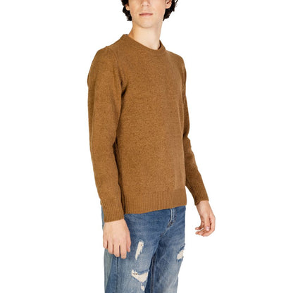 Gianni Lupo Brown Polyester Sweater