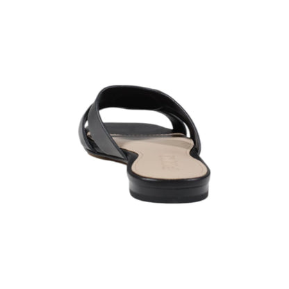 PINKO Black Leather Sandal