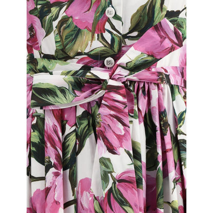 Dolce & Gabbana Peony Print Chemisier Dress