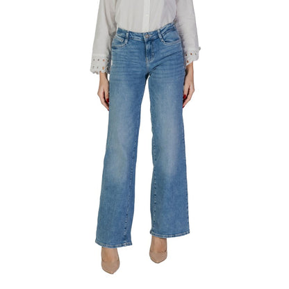 Guess Light Blue Cotton Jeans & Pant